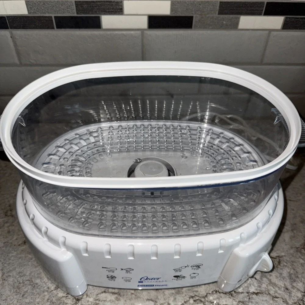 Sunbeam Oster Instant Steam 4711 Food Rice Steamer 2 Tier 6 Quart Clean Works